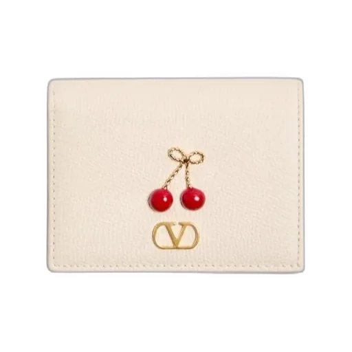 Valentino Cherryfic Logo Plaque Wallet
