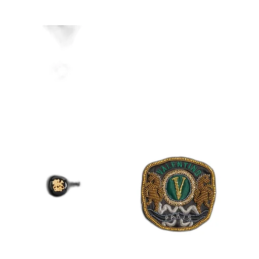 Valentino Wool And Cashmere Jacket With Embroidered Valentino Patch