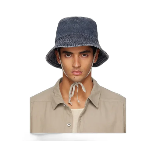 Rick Owens Drkshdw Drawstring Denim Bucket Hat