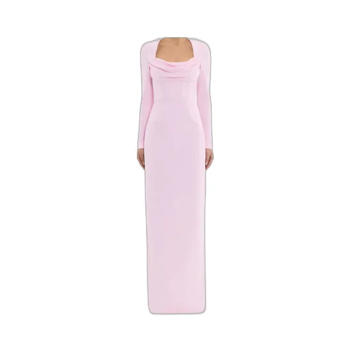 Nemy Cowl-Neck Long-Sleeve Maxi Dress