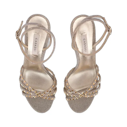 Studded High-Heeled Sandals