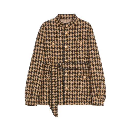 Houndstooth Wool Jacket