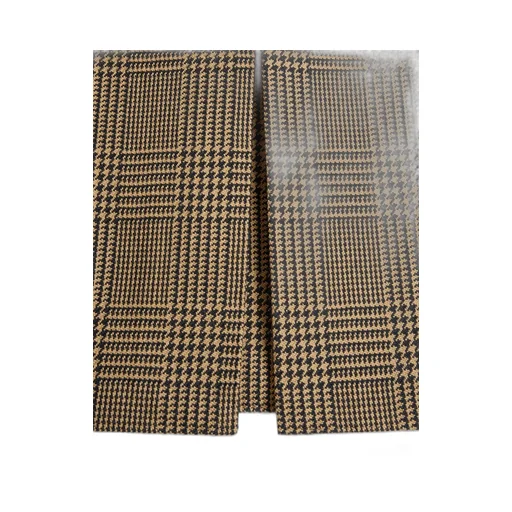 Check-Print Double-Breasted Coat
