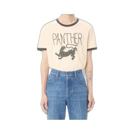 Valentino Panther Printed Crewneck T-Shirt