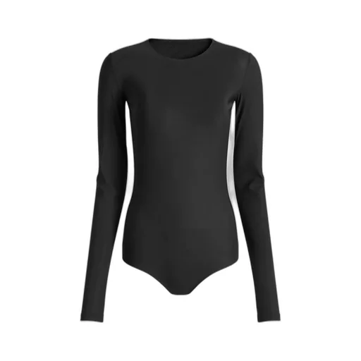 Mm6 Maison Margiela Long-Sleeve Crewneck Bodysuit