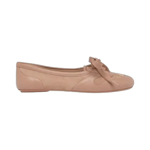 Gianvito Rossi Lace-Up Ballet Flats