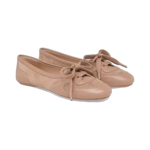 Gianvito Rossi Lace-Up Ballet Flats
