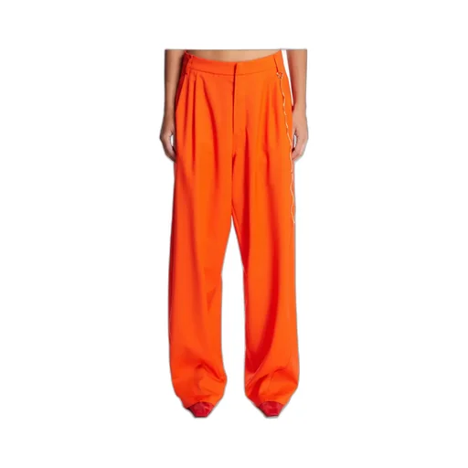 Phebe - Chain Adorned Wide-Leg Wool Pants
