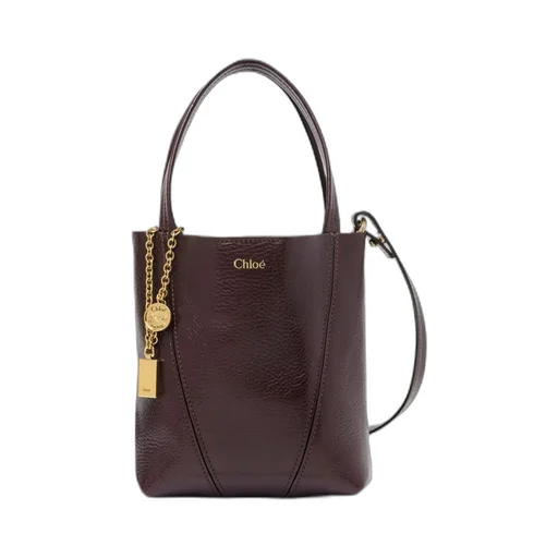 Chloé Spin Logo Printed Small Top Handle Bag