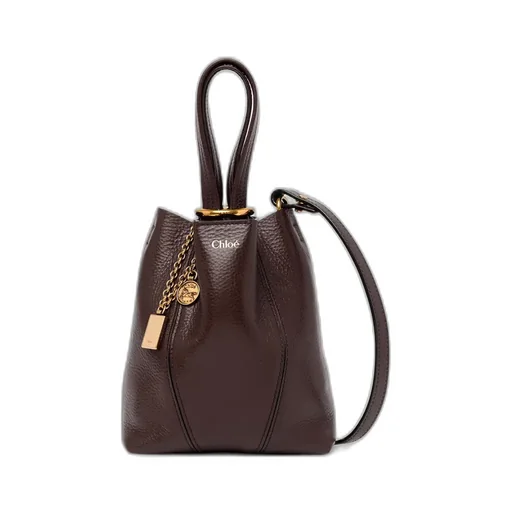 Chloé Spin Logo Printed Small Top Handle Bag
