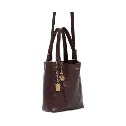 Chloé Spin Logo Printed Small Top Handle Bag