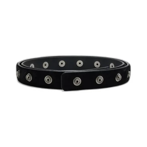 Press-Stud Leather Belt