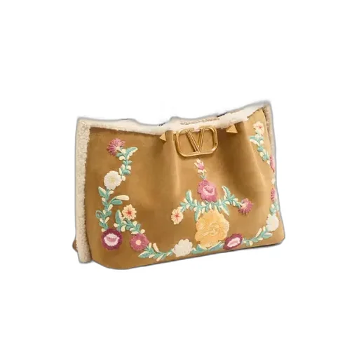 Medium Embroidered Shoulder Bag