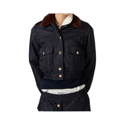 Miu Miu Button-Up Cropped Jacket