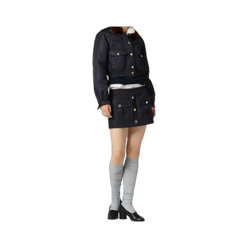 Miu Miu Button-Up Cropped Jacket
