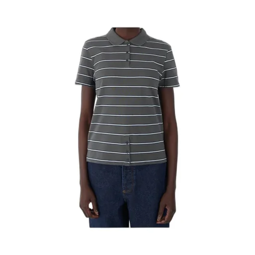 Striped Short-Sleeved Polo Shirt