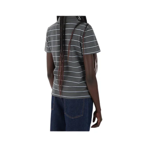 Striped Short-Sleeved Polo Shirt