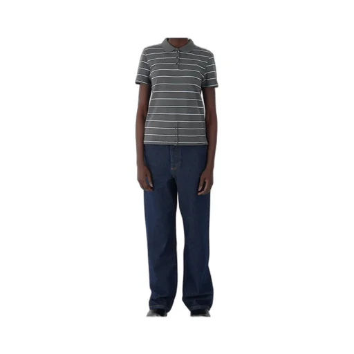 Striped Short-Sleeved Polo Shirt