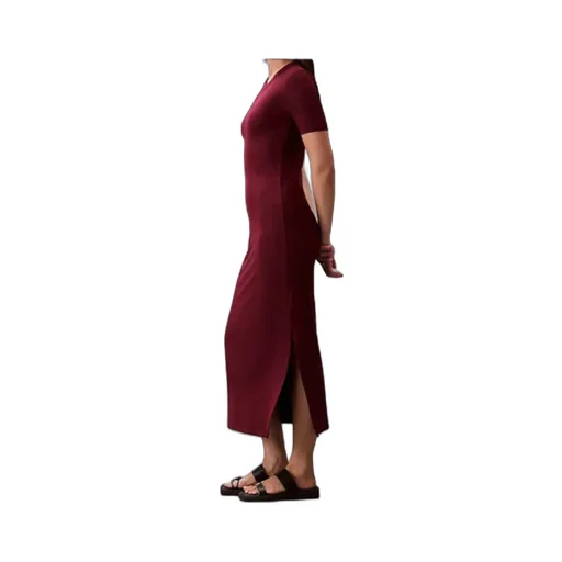 Modal Stretch Rib Midi Dress