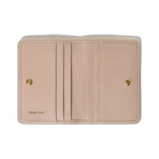 Miu Miu Logo-Lettering Matelassé Cardholder