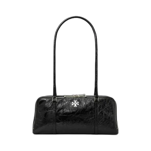 Small Marshmallow Crinkle-Leather Shoulder Bag