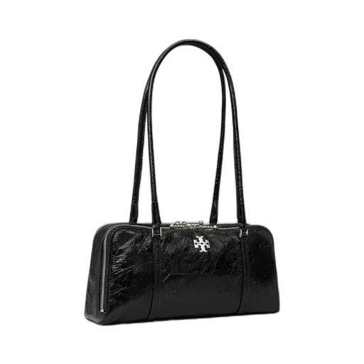 Small Marshmallow Crinkle-Leather Shoulder Bag