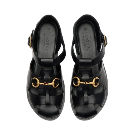 Scarosso Helene Round-Toe Sandals