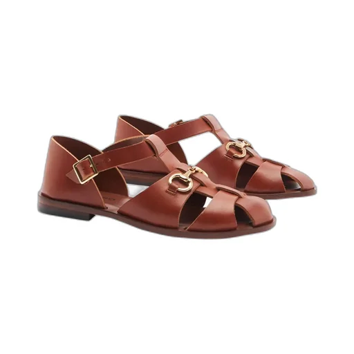 Scarosso Helene Round-Toe Sandals