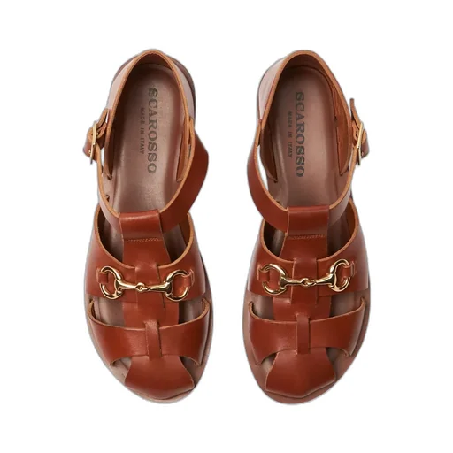 Scarosso Helene Round-Toe Sandals