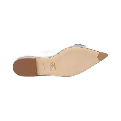 Scarosso Iris Embellished Satin Ballet Flats