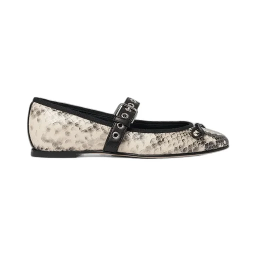 Scarosso Astrid Python Printed Flat Shoes