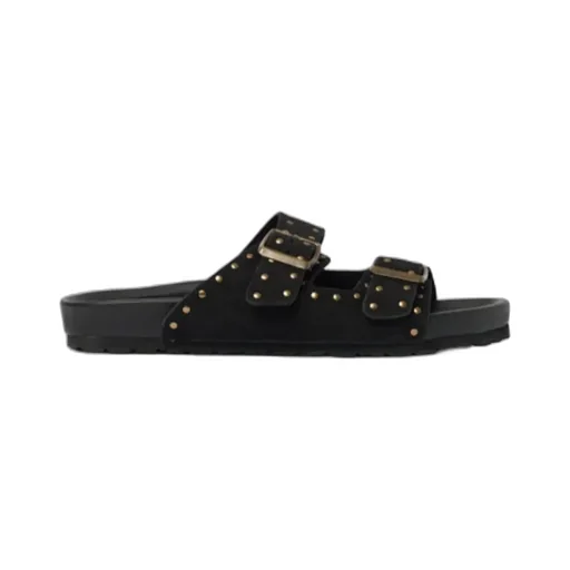 Scarosso Delilah Stud-Embellished Slip-On Sandals