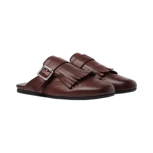 Scarosso Gemma Fringed Mule Flat Shoes