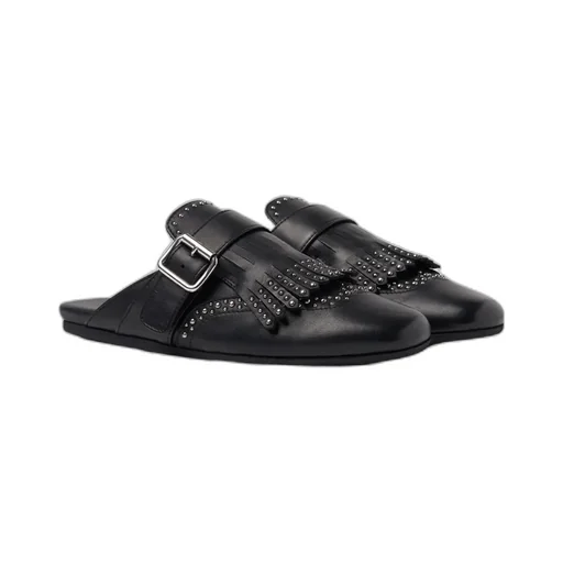 Scarosso Gaia Studded Mule Flat Shoes