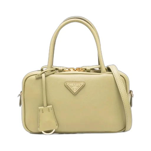 Prada Triangle-Logo Zipped Handbag