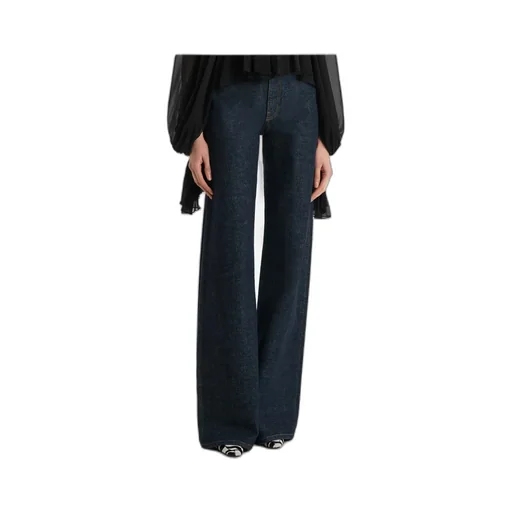 Khaite Dane High Waisted Wide-Leg Jeans