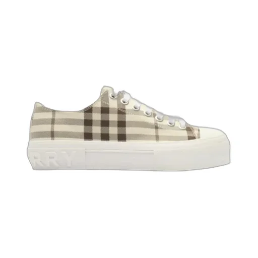 Burberry Checked Lace-Up Sneakers