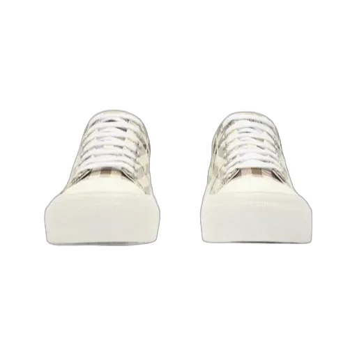 Burberry Checked Lace-Up Sneakers