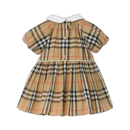 Burberry Kids Checked Peter Pan-Collar Pleated Dress Set
