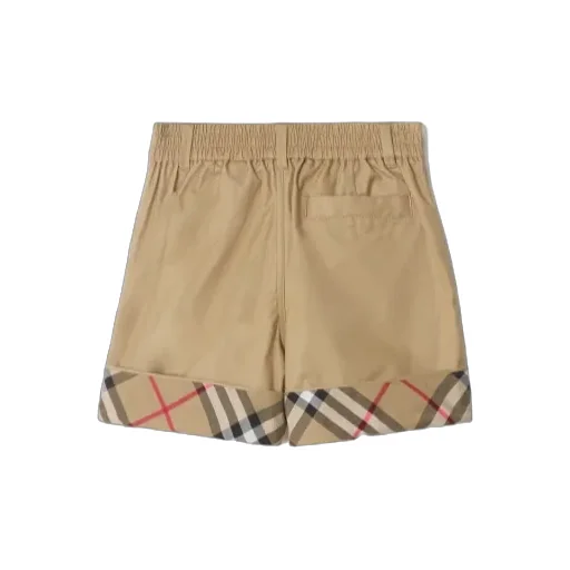 Burberry Kids Check Cuff Shorts