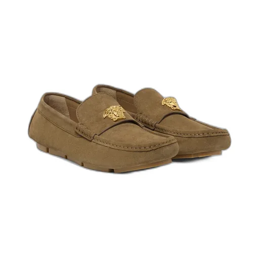 Versace Medusa Plaque Slip-On Loafers