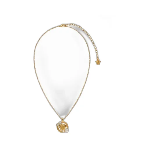 Versace Embellished Pendant Necklace