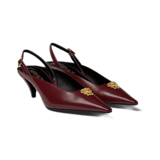 Versace Pointed-Toe Slingback Pumps