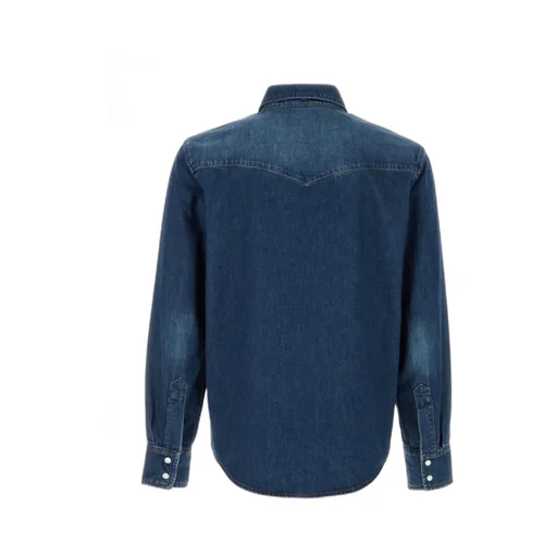 A.P.C. Double-Pocket Buttoned Denim Shirt