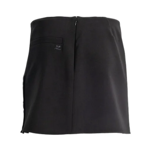 CourrÈGes Logo-Detail Zipped Mini Skirt