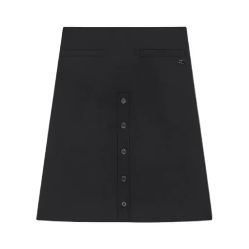 Buttoned Midi Skirt