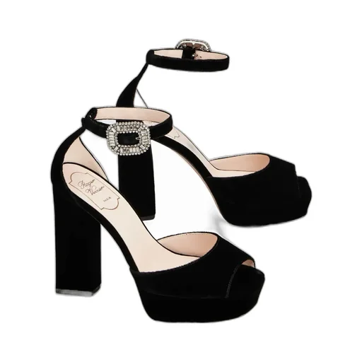 Roger Vivier Velvet Platform Sandals