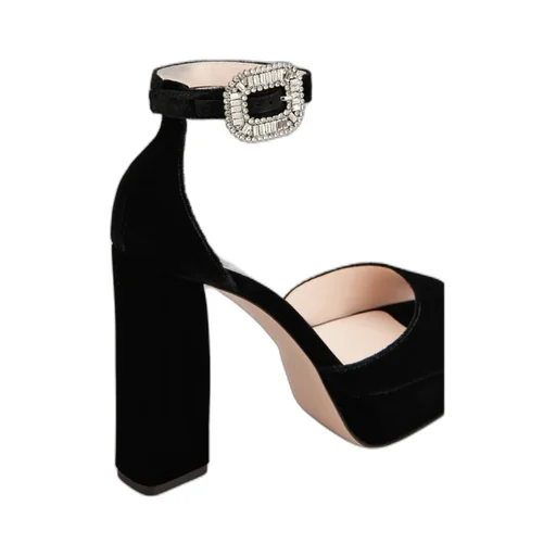 Roger Vivier Velvet Platform Sandals