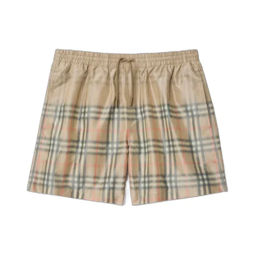 Burberry Checked Drawstring Swim Shorts
