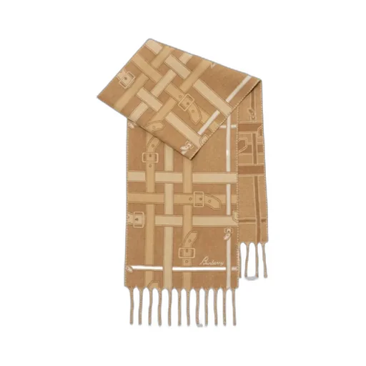 Burberry Belt Check Fringed Scarf